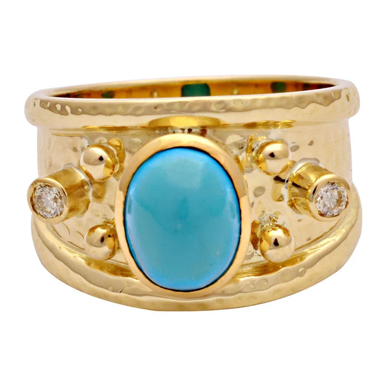 ladies-silver-channel-set-rings-Ring-Turquoise and Diamond