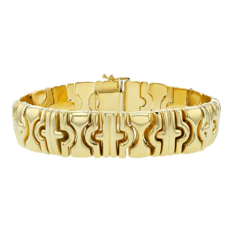 Ladies bracelets for radiant evenings -14K Yellow Gold Byzantine Bracelet