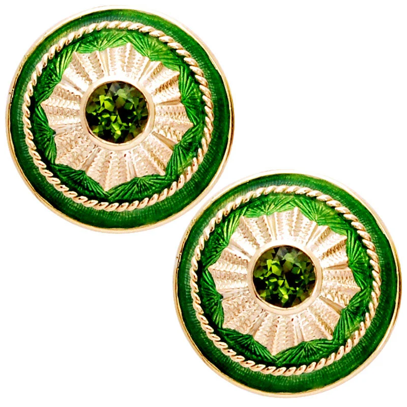 ladies-luxury-gold-earrings-Earrings- Peridot (Enamel) (1272K)