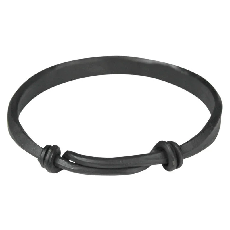 Ladies bracelets for future elegance -Bracelet with Knots, Black Iron