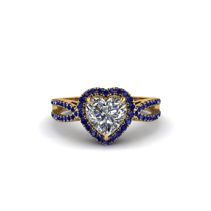 engagement-affordable-gold-rings-Heart's Diamond Embrace Engagement Ring - Alison No. 61