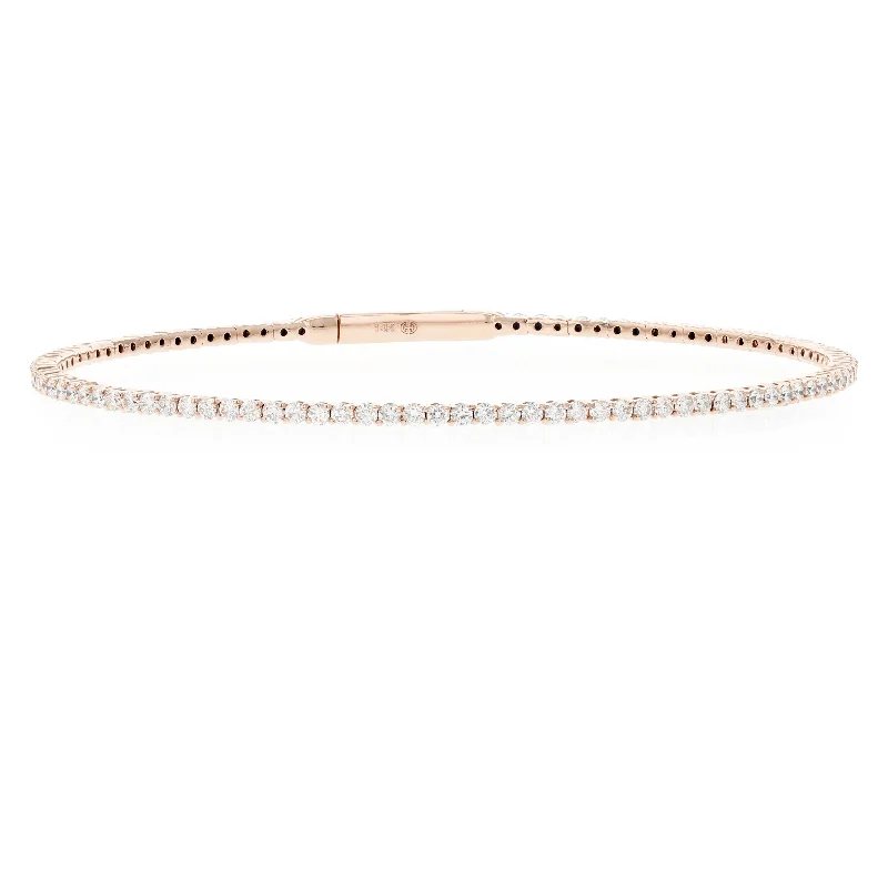 Ladies bracelets with jade opal -14K Diamond Bangle Bracelet