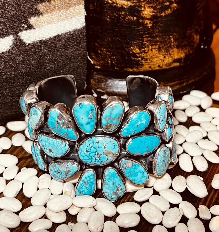 Ladies bracelets for fashion elegance -Cuff- Frederico Turquoise Sterling Bracelet