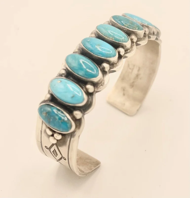 Ladies bracelets edgy elegance -Cuff/ Bracelet- Navajo 8 Stone Turquoise