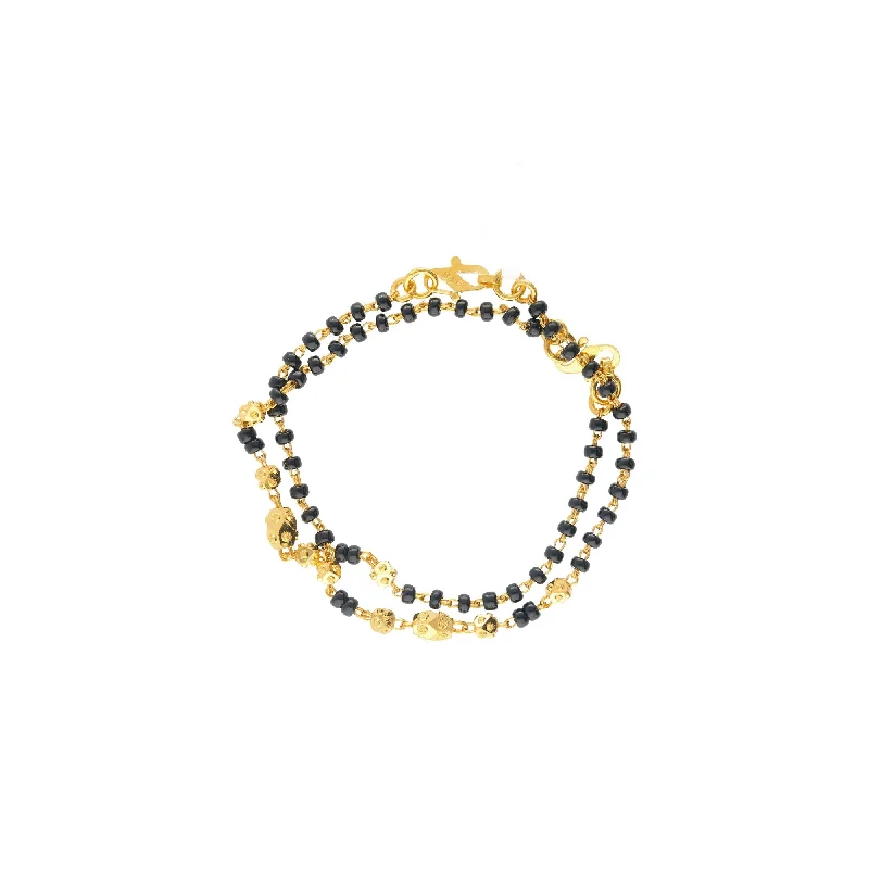 Ladies bracelets with lemon sapphire -22K Yellow Gold Kendall Beaded Baby Bracelet