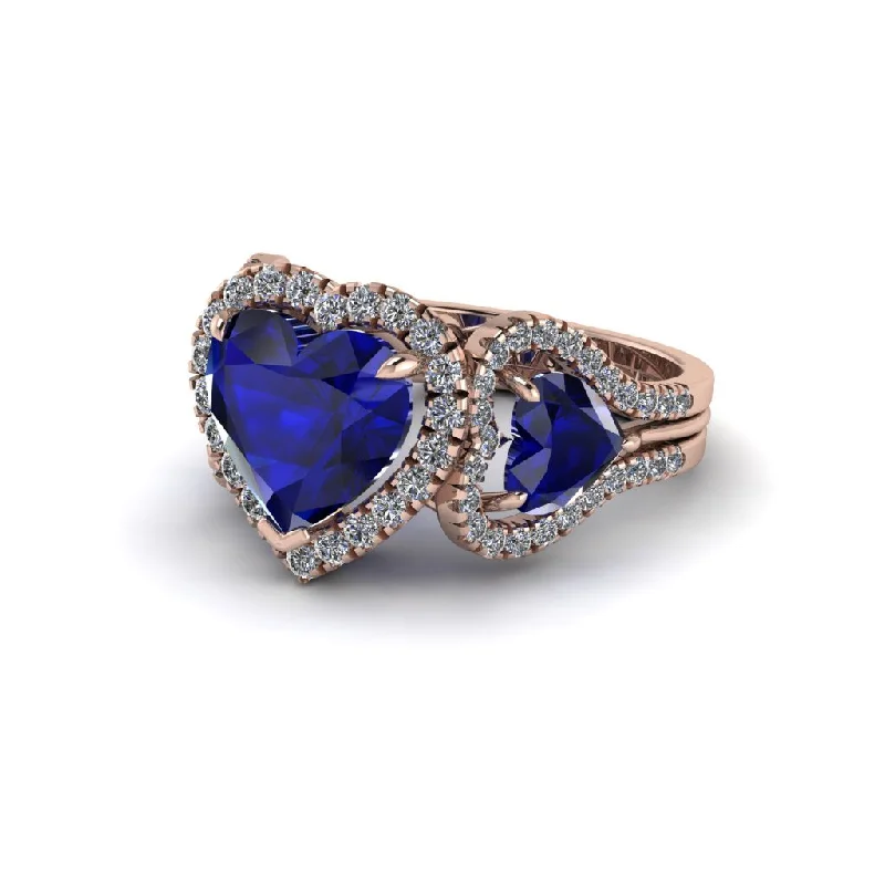 engagement-elegant-tension-set-rings-Sapphire Eternal Heartbeat Engagement Ring - Aylin No. 14