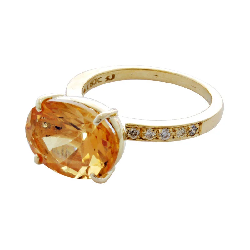 ladies-infinity-diamond-rings-Ring- Citrine And Diamond