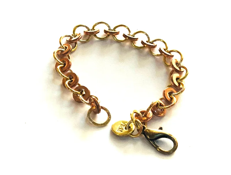 Ladies bracelets for dancer elegance -Conetica bracelet copper and brass