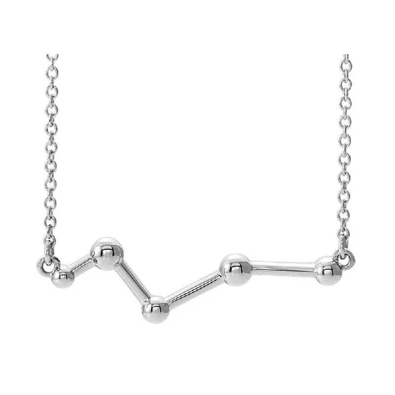 Ladies necklaces expert elegance -Sterling Silver Constellation Bar Necklace, 18 Inch