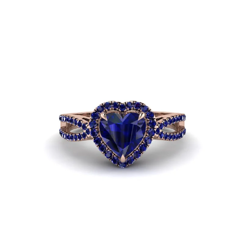 engagement-heart-bezel-set-rings-Heart's Sapphire Embrace Engagement Ring - Alison No. 74