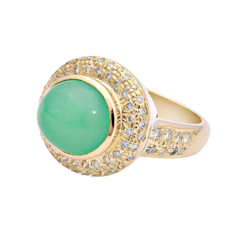 ladies-wedding-accent-rings-Ring-Chrysoprase and Diamond