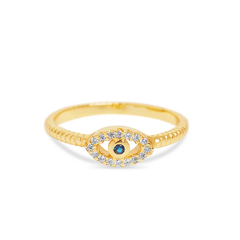 ladies-cushion-cut-platinum-rings-THE MINI EVIL EYE PAVE' RING