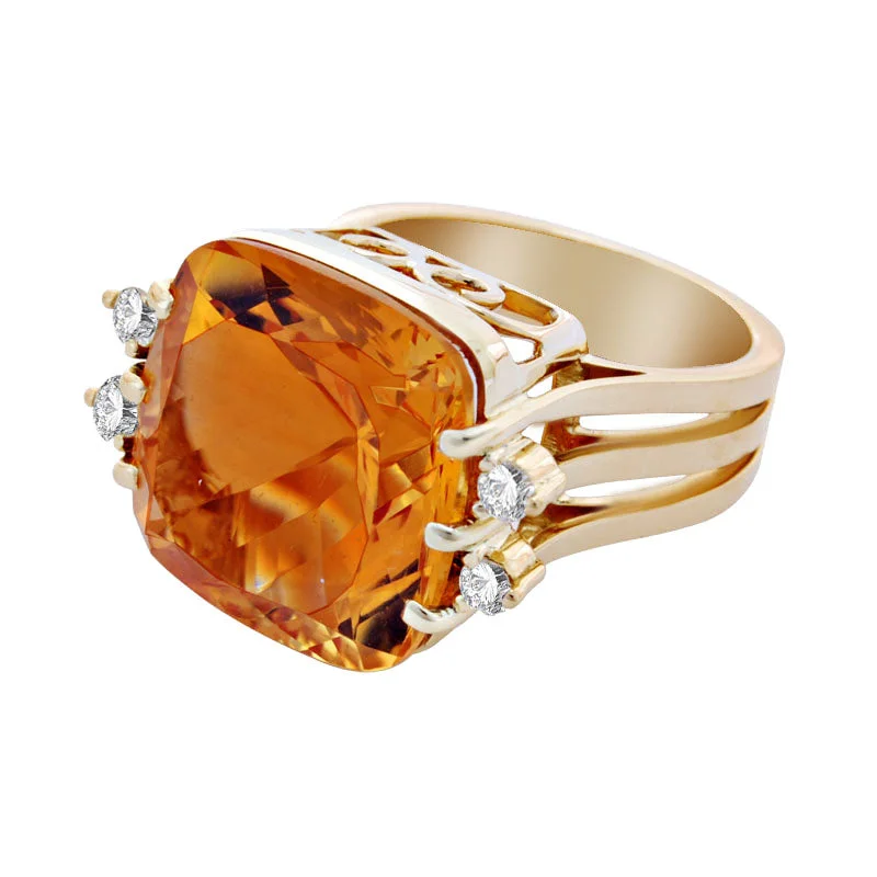 ladies-ruby-bypass-rings-Repair - Ring - Citrine & Diamond (1846R) in 18K Gold