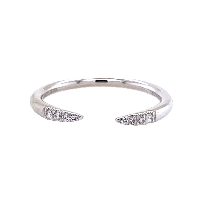 ladies-diamond-accent-rings-Open TIpped Diamond Fashion Ring in White Gold by Gabriel & Co.