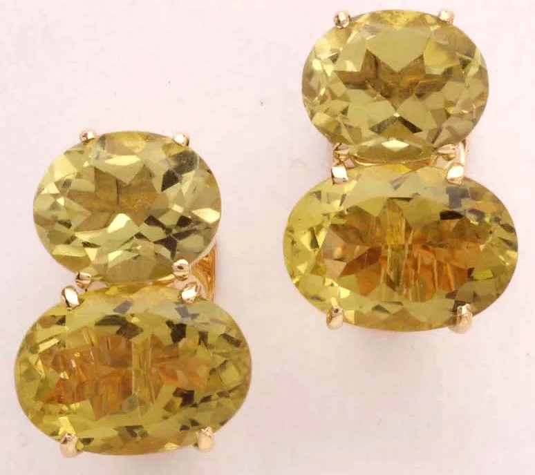 ladies-rose-gold-diamond-earrings-Repair - Earrings - Lemon Quartz