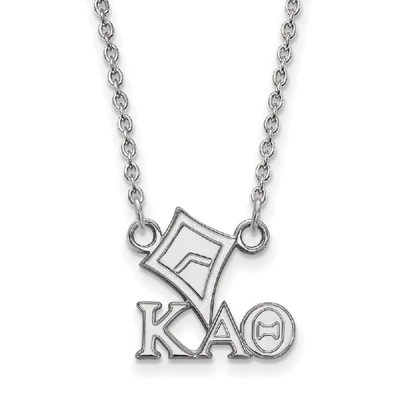 Ladies necklaces stacked elegance -Sterling Silver Kappa Alpha Theta XS (Tiny) Necklace