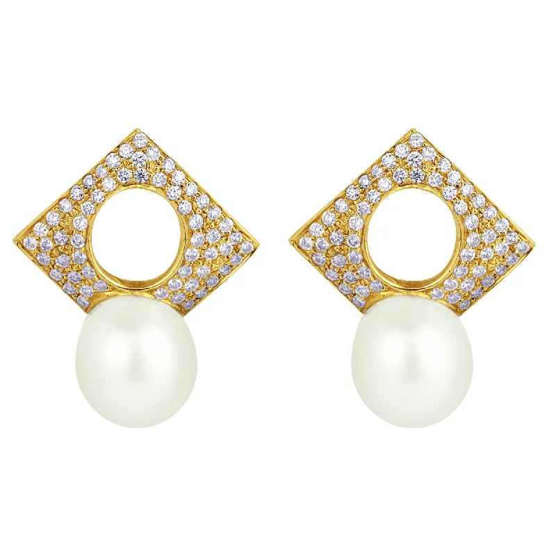 ladies-tassel-pearl-earrings-Earrings- South Sea Pearl And Diamond (1998E)