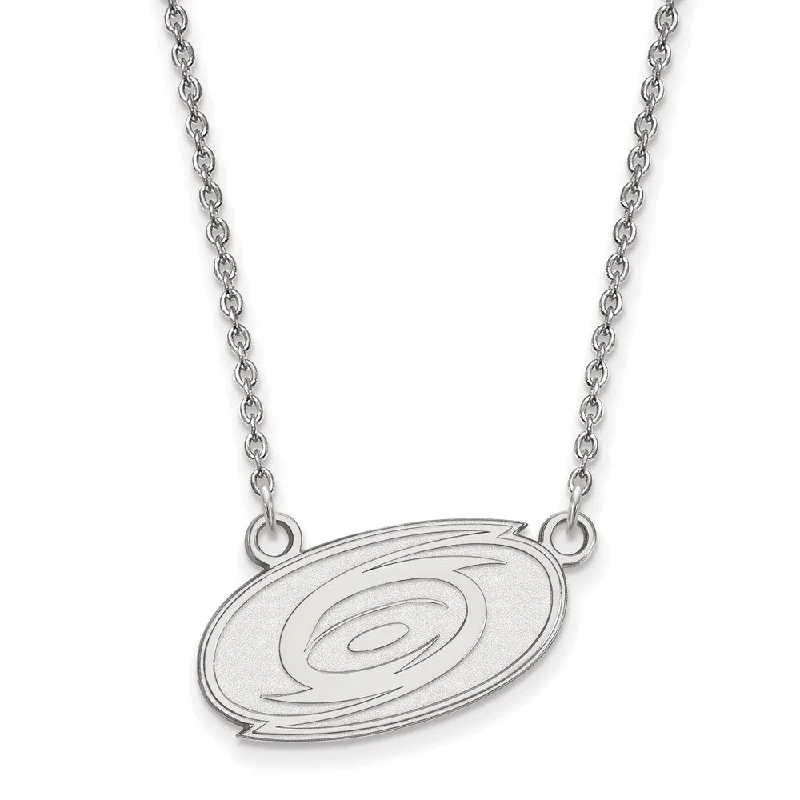 Ladies necklaces for gallery vibes -14k White Gold NHL Carolina Hurricanes Small Necklace, 18 Inch