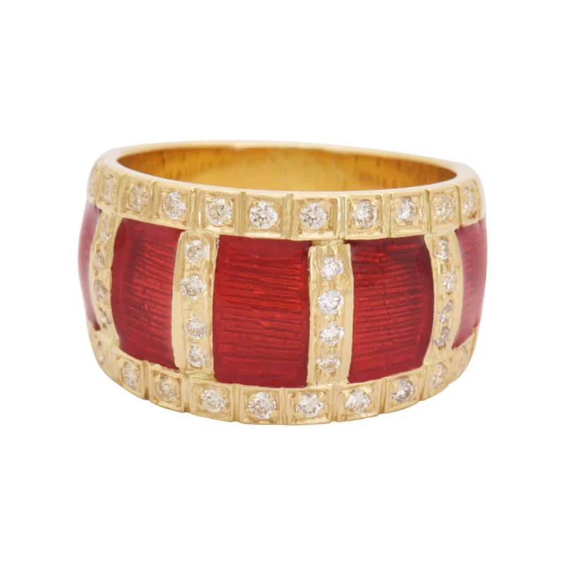 ladies-custom-gold-rings-Ring- Diamond (Enamel)