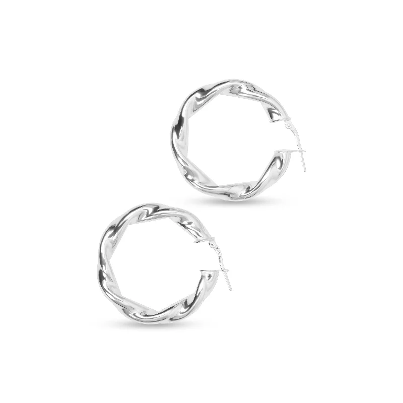 ladies-sterling-silver-bar-drop-earrings-THE ZARINA TWISTED HOOP EARRINGS