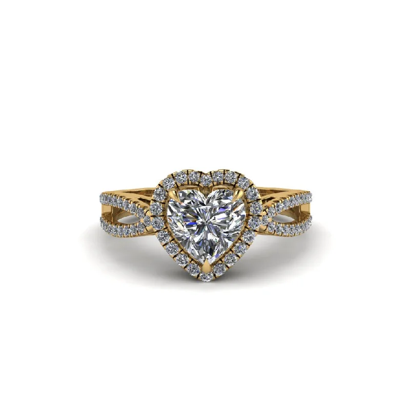 engagement-diamond-pave-set-rings-Heart's Diamond Embrace Engagement Ring - Alison No. 1