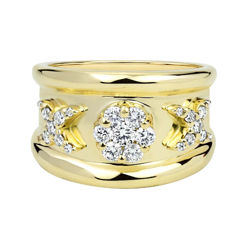 ladies-gold-channel-set-rings-Ring - Diamond