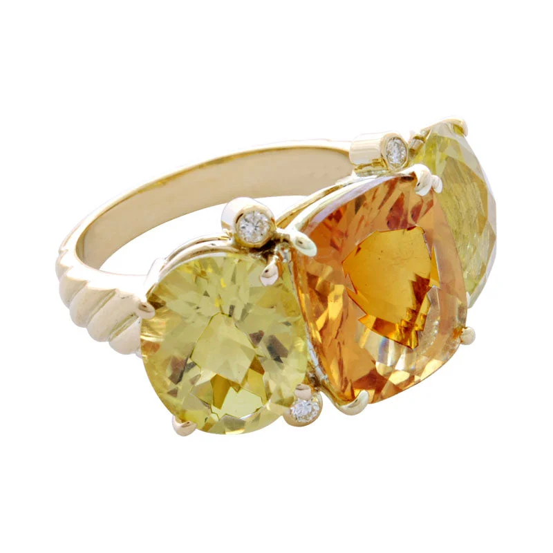 ladies-pearl-channel-set-rings-Ring-Citrine, Lemon Quartz and Diamond