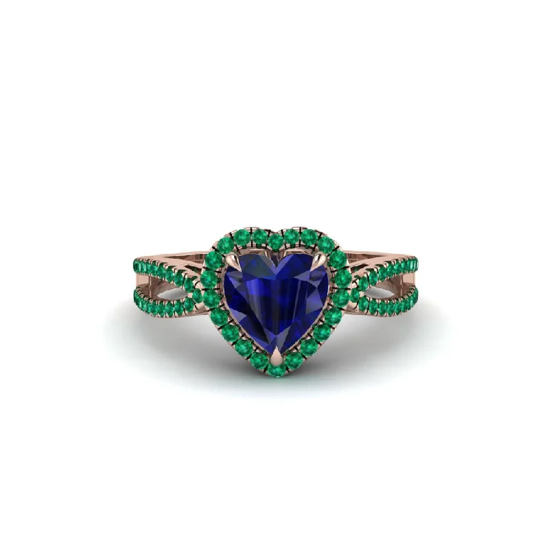 engagement-radiant-cut-sapphire-rings-Heart's Sapphire Embrace Engagement Ring - Alison No. 29