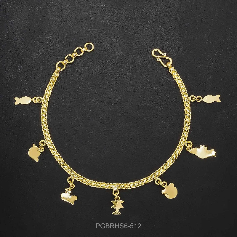 Ladies bracelets for charity elegance -GOLDEN BRACELET BANGLE PGBRHS6-512