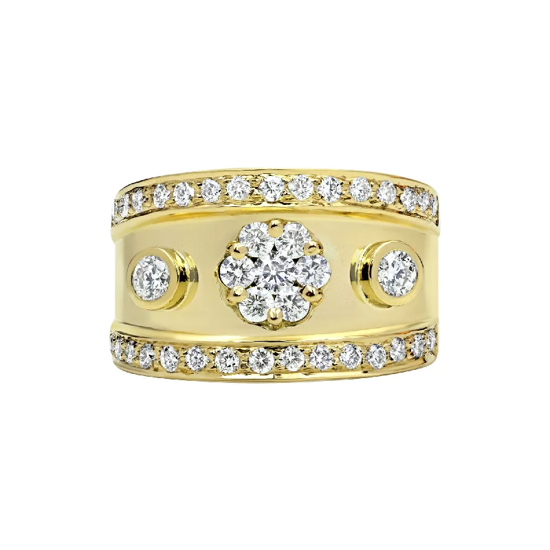 ladies-diamond-cathedral-rings-Repair - Ring - Diamond in 18K Gold (2316F)