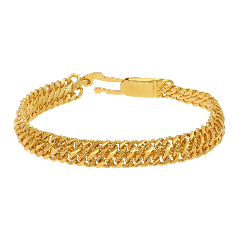 Ladies bracelets graceful charm -22K Yellow Gold Men's Bracelet W/ Double S-Link Band, 17.2 grams