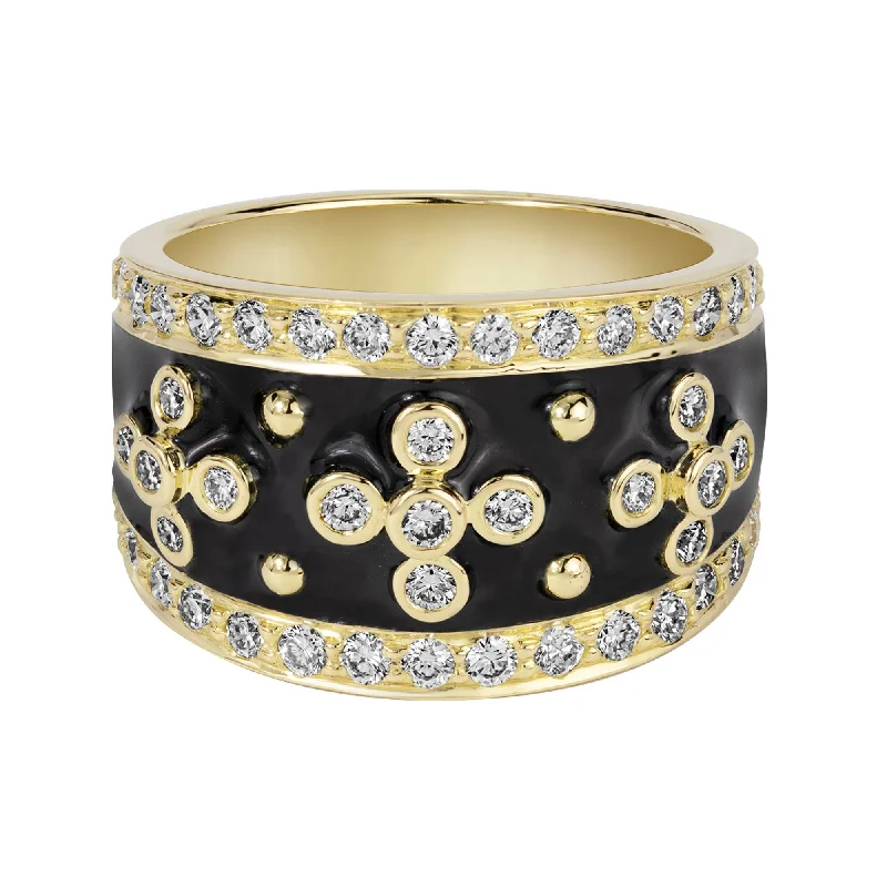 ladies-oval-platinum-rings-Ring - Diamond (enamel) (2363C)