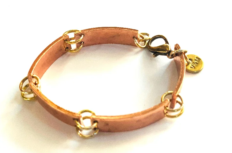 Ladies bracelets for melody elegance -Copper arc bracelet