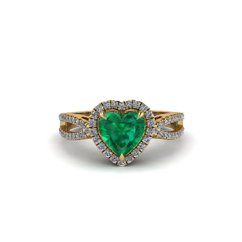 engagement-custom-gold-rings-Heart's Emerald Embrace Engagement Ring - Alison No. 4