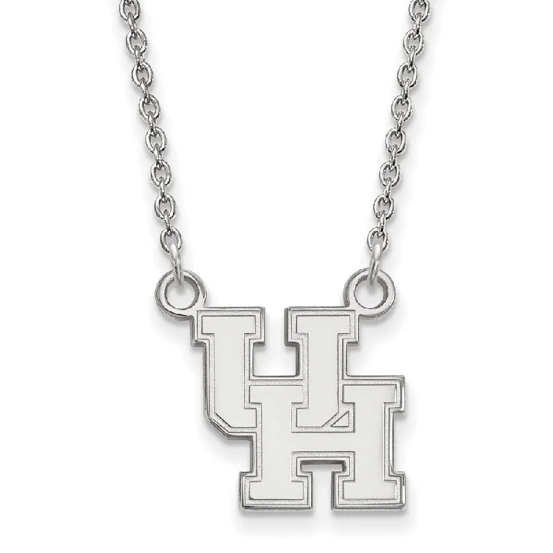 Ladies necklaces with hop pendants -Sterling Silver U of Houston Small Pendant Necklace