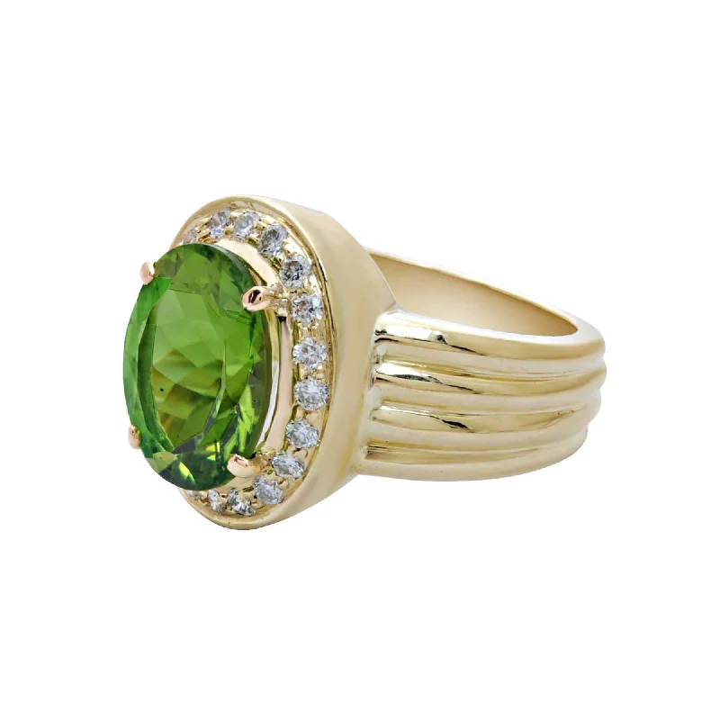 ladies-handmade-white-gold-rings-Ring-Peridot and Diamond