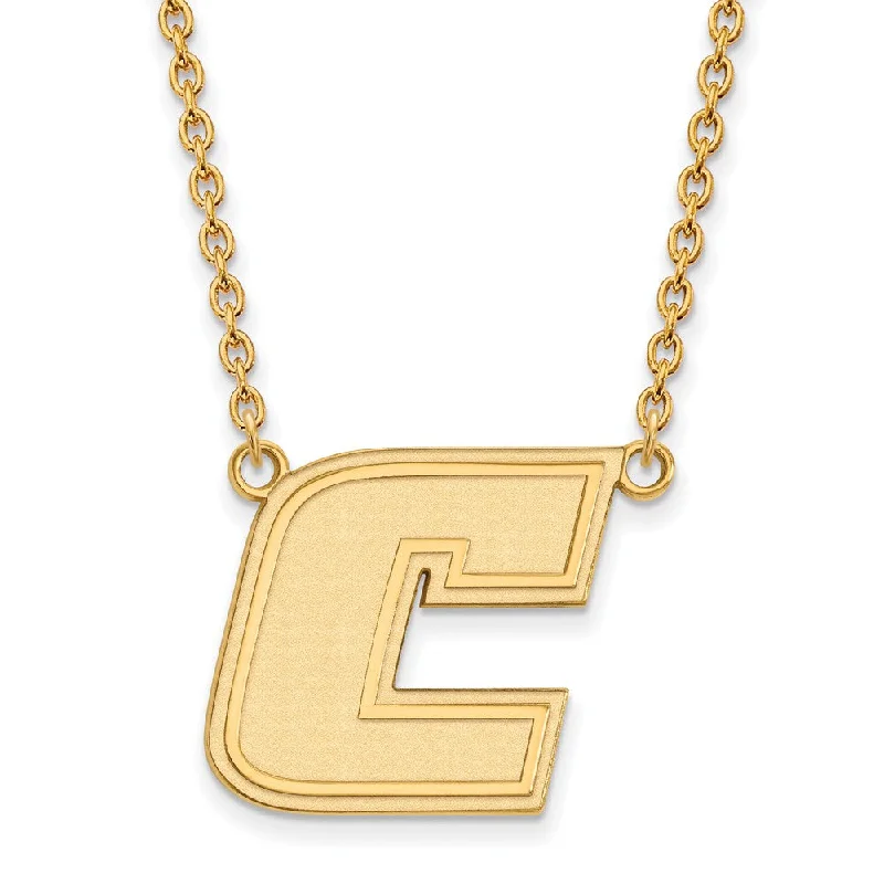 Ladies necklaces for dinner flair -14k Gold Plated Silver U of Tenn at Chattanooga LG Initial C Necklace