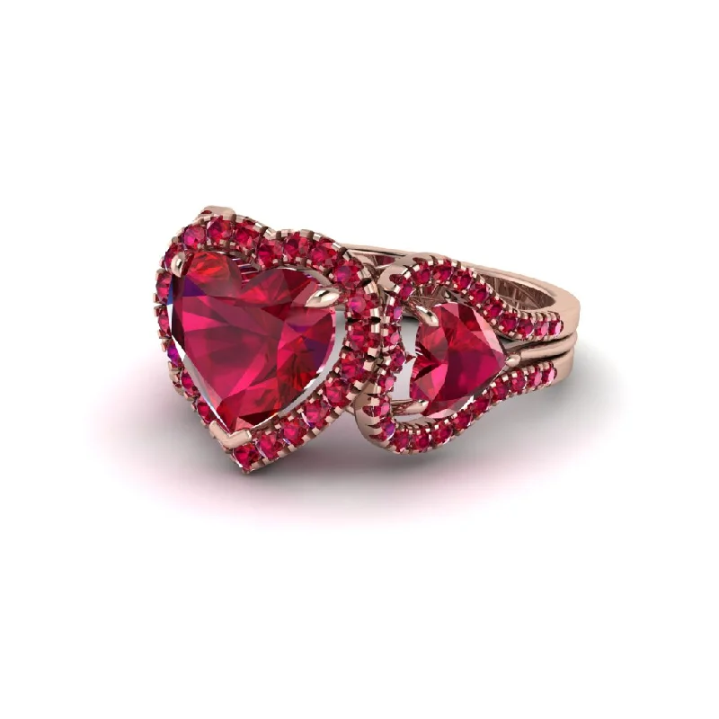 engagement-classic-silver-rings-Ruby Eternal Heartbeat Engagement Ring - Aylin No. 56