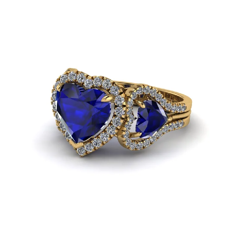 engagement-classic-platinum-rings-Sapphire Eternal Heartbeat Engagement Ring - Aylin No. 13