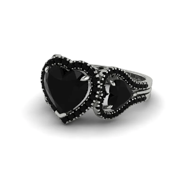 engagement-radiant-cut-pave-set-rings-Black Diamond Eternal Heartbeat Engagement Ring - Aylin No. 39