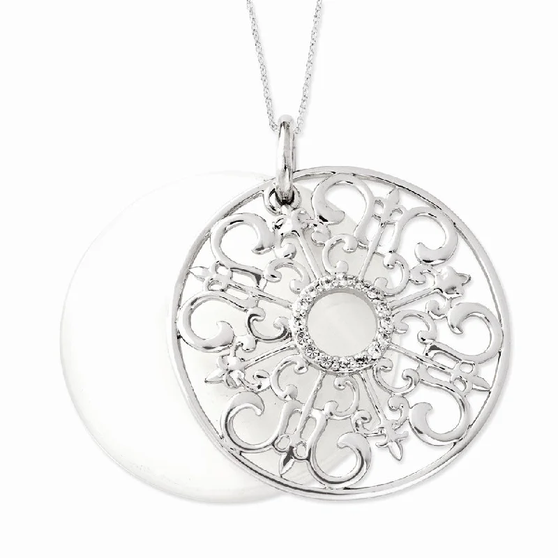 Ladies necklaces creative charm -Be A Blessing Sterling Silver Necklace with Cubic Zirconia