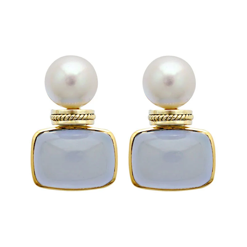 ladies-ethnic-ear-wrap-earrings-Earrings-Chalcedony and South Sea Pearl