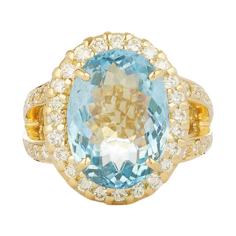 ladies-minimalist-bypass-rings-Ring - Aquamarine and Diamond