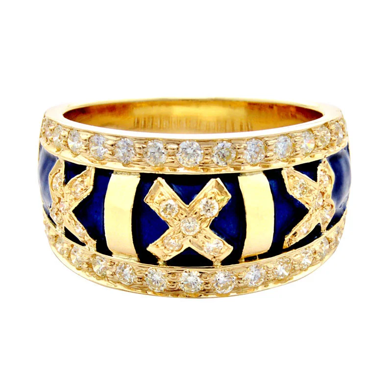 ladies-diamond-bypass-rings-Ring-Diamond (Enamel)