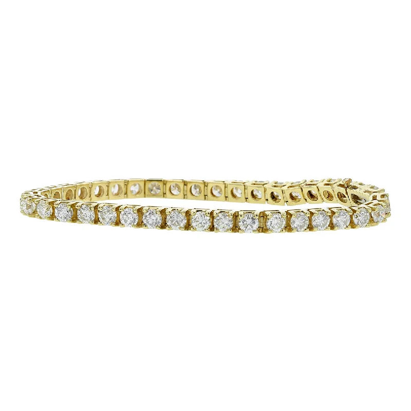 Ladies bracelets for bold elegance -11.50-Carat Diamond 14K Gold Tennis Bracelet