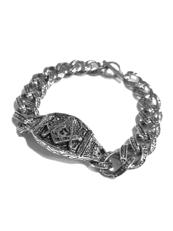 Ladies bracelets chic elegance -Stainless Steel Masonic  Bracelet