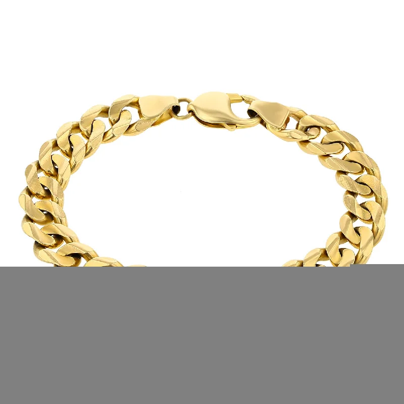 Ladies bracelets stylish elegance -14K Yellow Gold 8-Inch Curb Link Bracelet