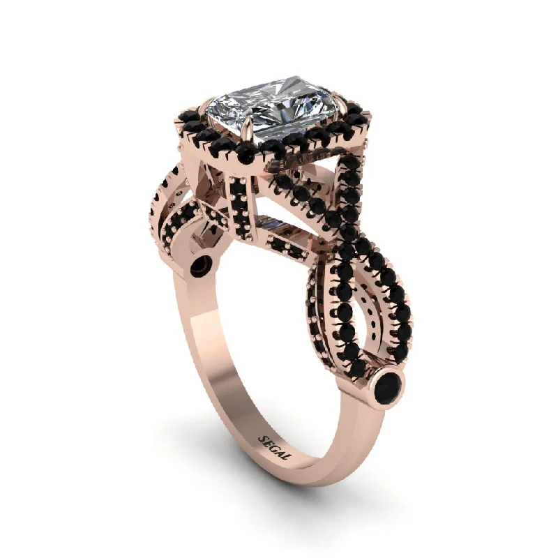 engagement-custom-gold-rings-Diamond  Halo Radiant Splendor Engagement Ring - Kaylani No. 32