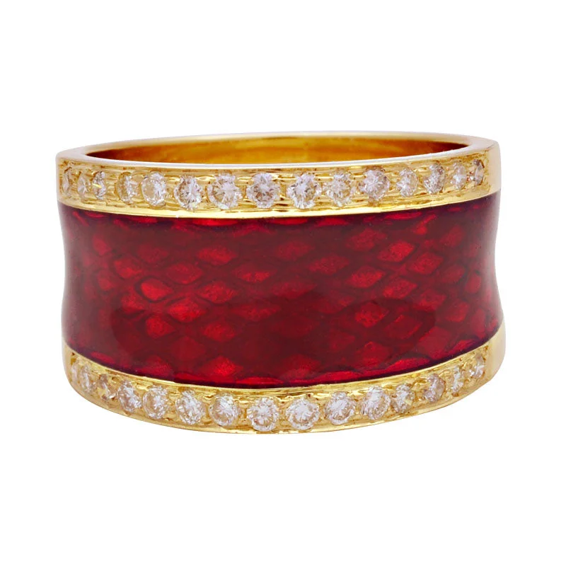 ladies-unique-silver-rings-Ring-Diamond (Enamel)