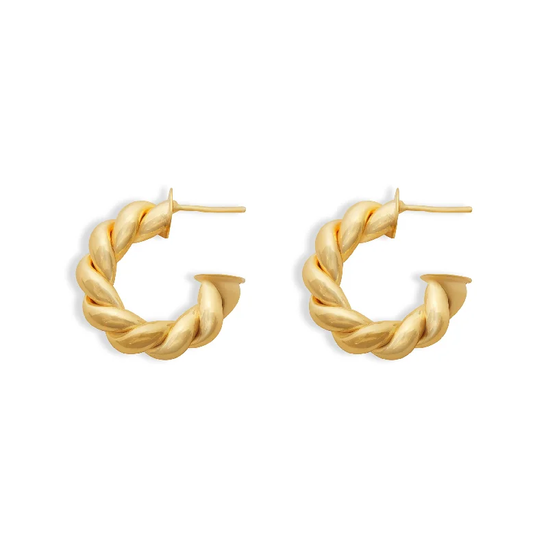 ladies-affordable-gold-earrings-THE MINI ZOYA HOOP EARRING